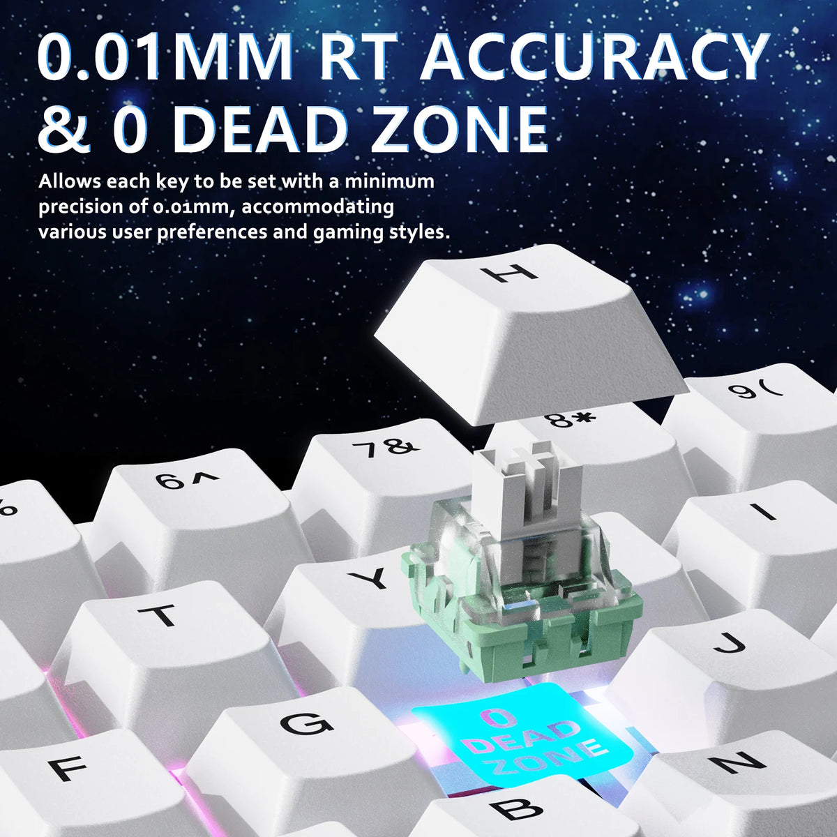 ATTACK SHARK X65 HE Magnetic Switch Gaming Keyboard – 65% Rapid Trigger, 8000Hz Polling.
