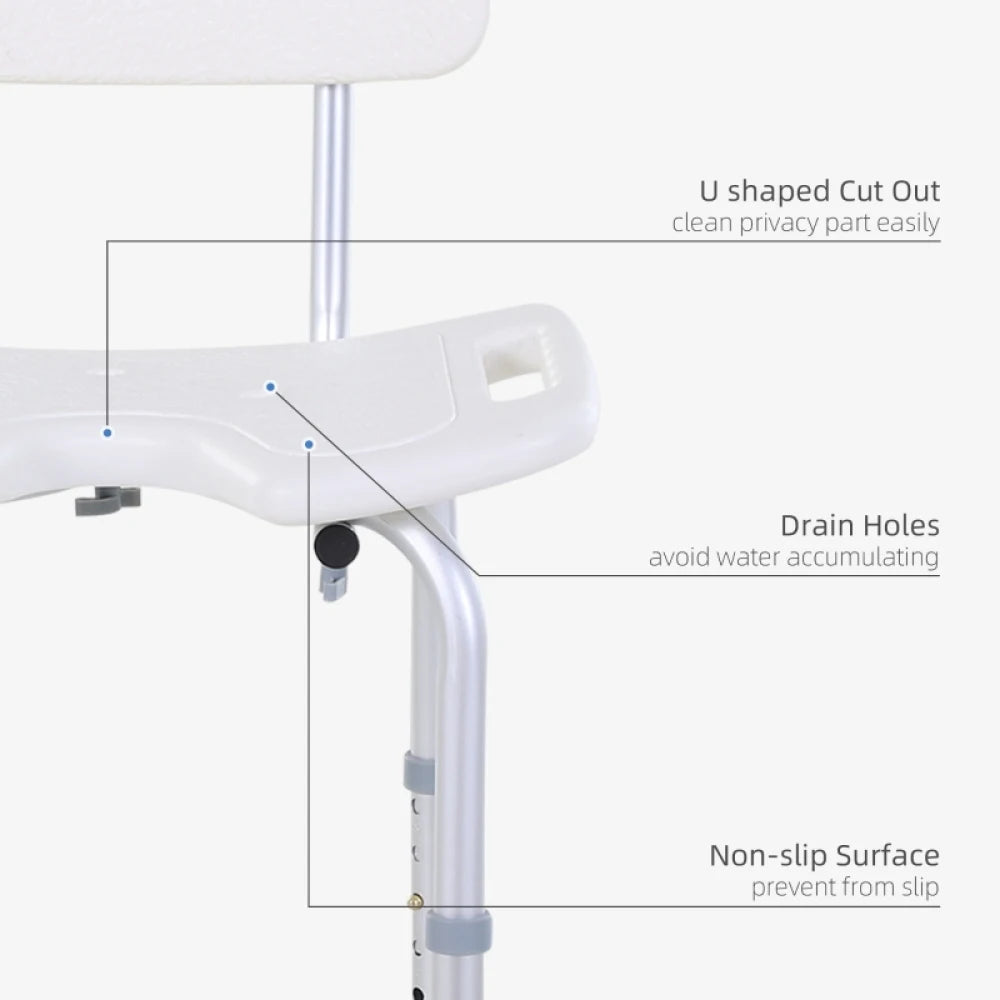 Adjustable U-Shaped Bath Swivel Seat