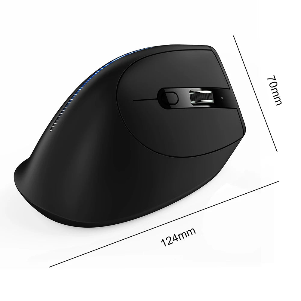 Ergonomic Vertical Wireless Mouse – F-36A, 2400 DPI Adjustable & Rechargeable.