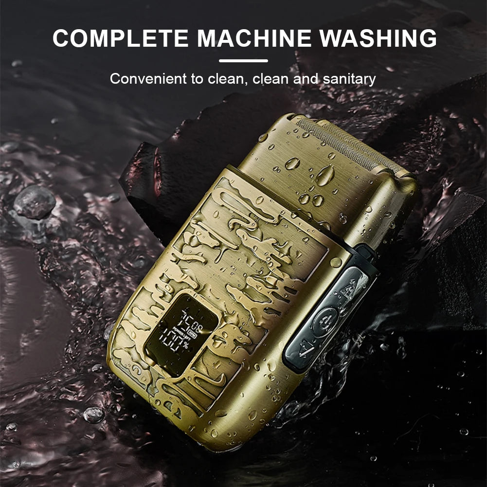 Professional Electric Head Shaver for Bald Men – Cordless 2-Foil Razor with Beard Trimmer, Waterproof & Rechargeable.