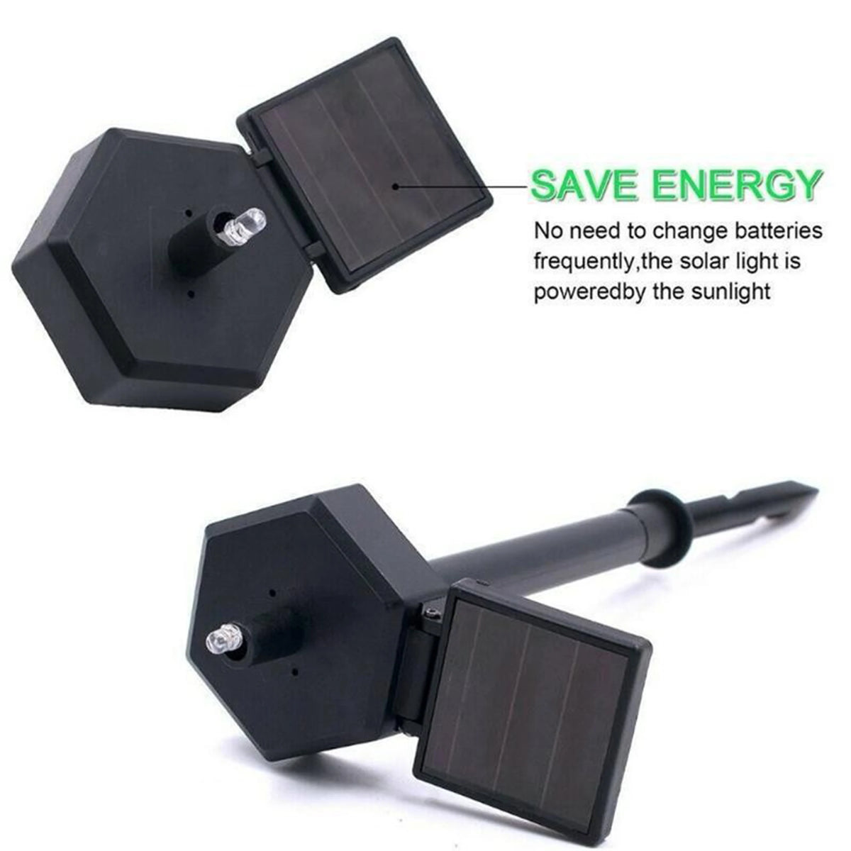 2-Pack Solar Owl Garden Lights – Outdoor LED Lawn Stake Lamps for Courtyard & Garden Décor.