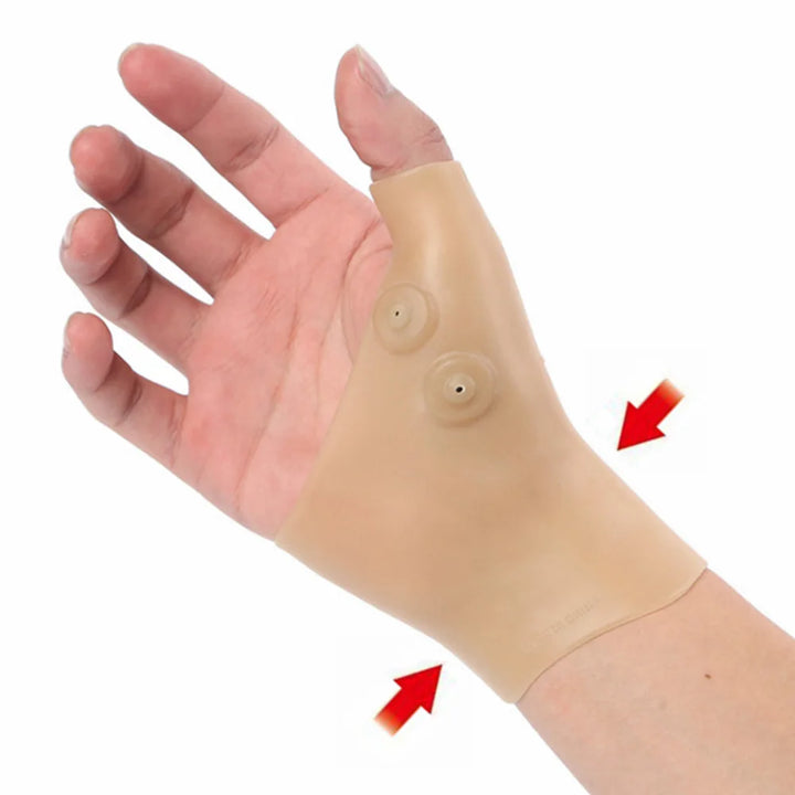2-Pack Silicone Magnetic Wrist & Thumb Support Braces – Hand Support