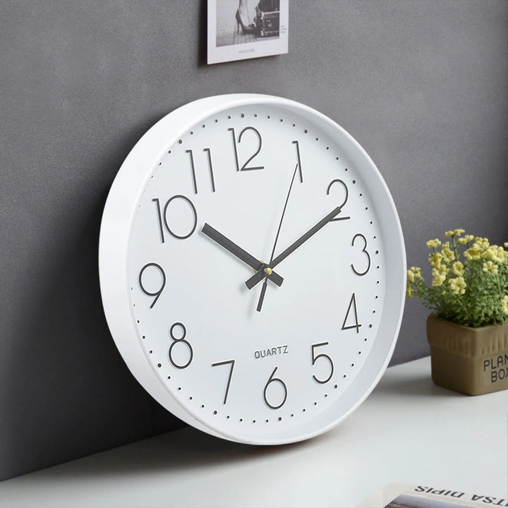 12-Inch Non-Ticking Wall Clock.