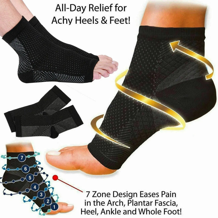 3 Pairs of Compression Socks with Arch & Heel Support.