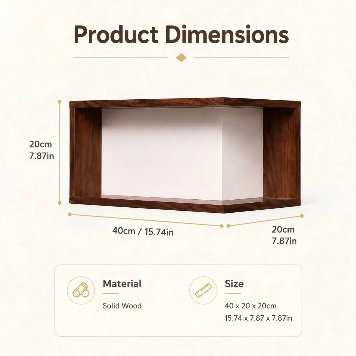 Set of 3 Wooden Floating Corner Shelves – Wall-Mounted Storage & Display Rack.