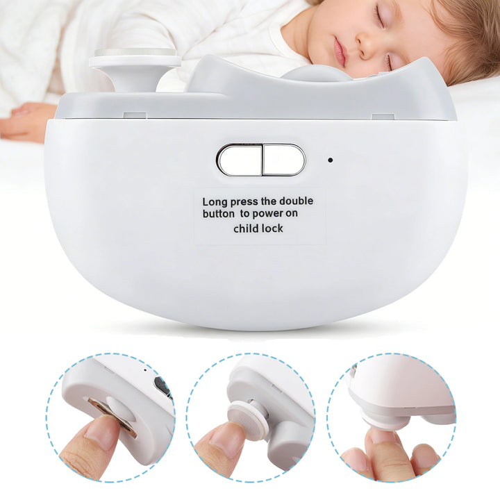 Electric Nail Clipper – Automatic Nail Trimmer with Grinding & Polishing, LED Light, Rechargeable Manicure Tool for Adults & Babies.