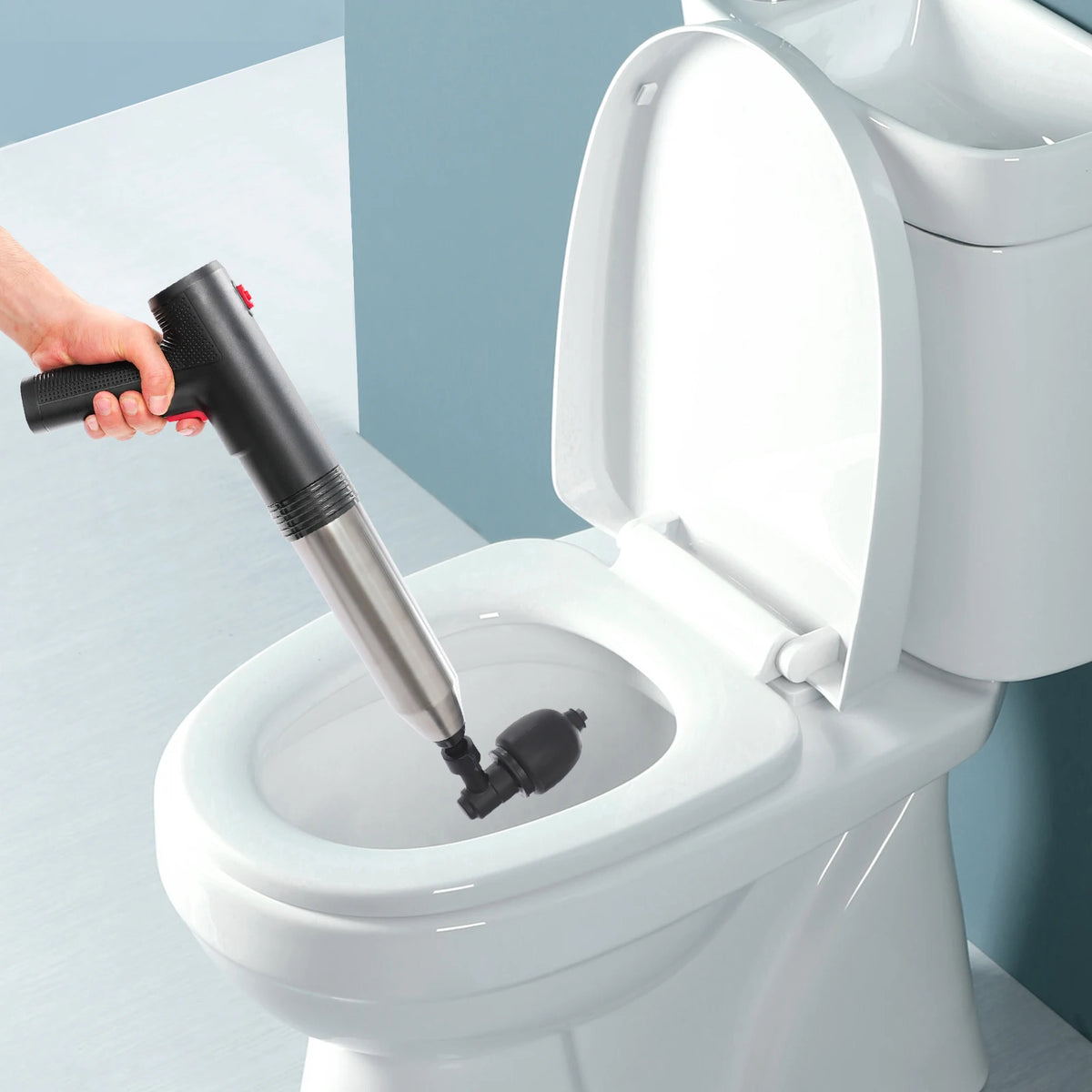 Electric High-Pressure Toilet Plunger – Automatic Drain Unclogging Pump for Squat Toilets, Floor Drains & Bathroom Sinks.