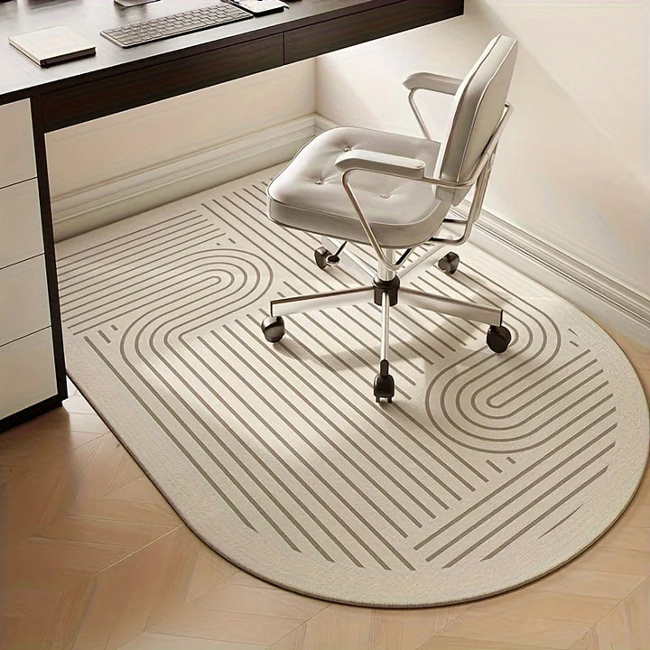 VIKAMA Irregular Office Chair Mat – Morandi Non-Slip Floor Protector for Hardwood Floors.