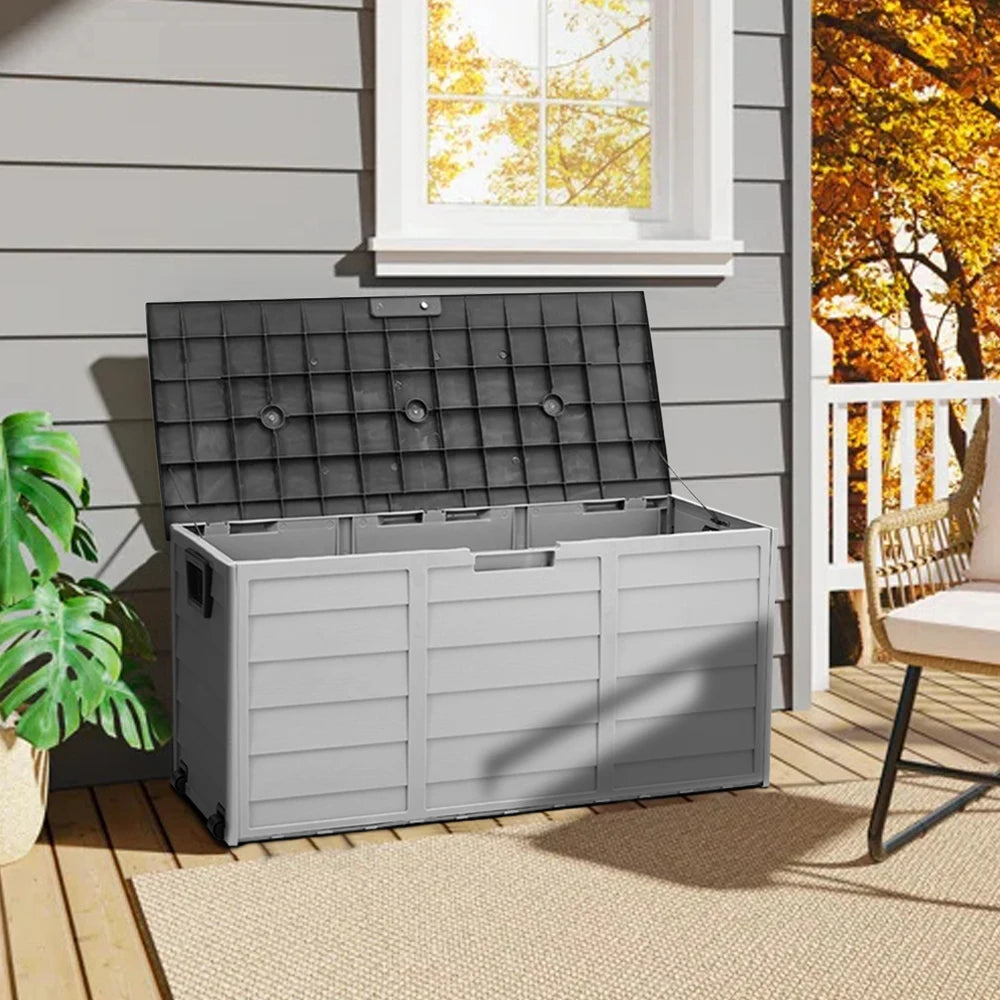 Outdoor Garden Plastic Storage Trunk – Weather-Resistant Storage Box.