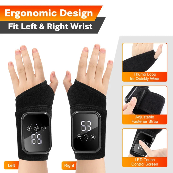 Cordless Wrist Support Wrap with 15-Min Timer & 2000mAh Rechargeable Battery.