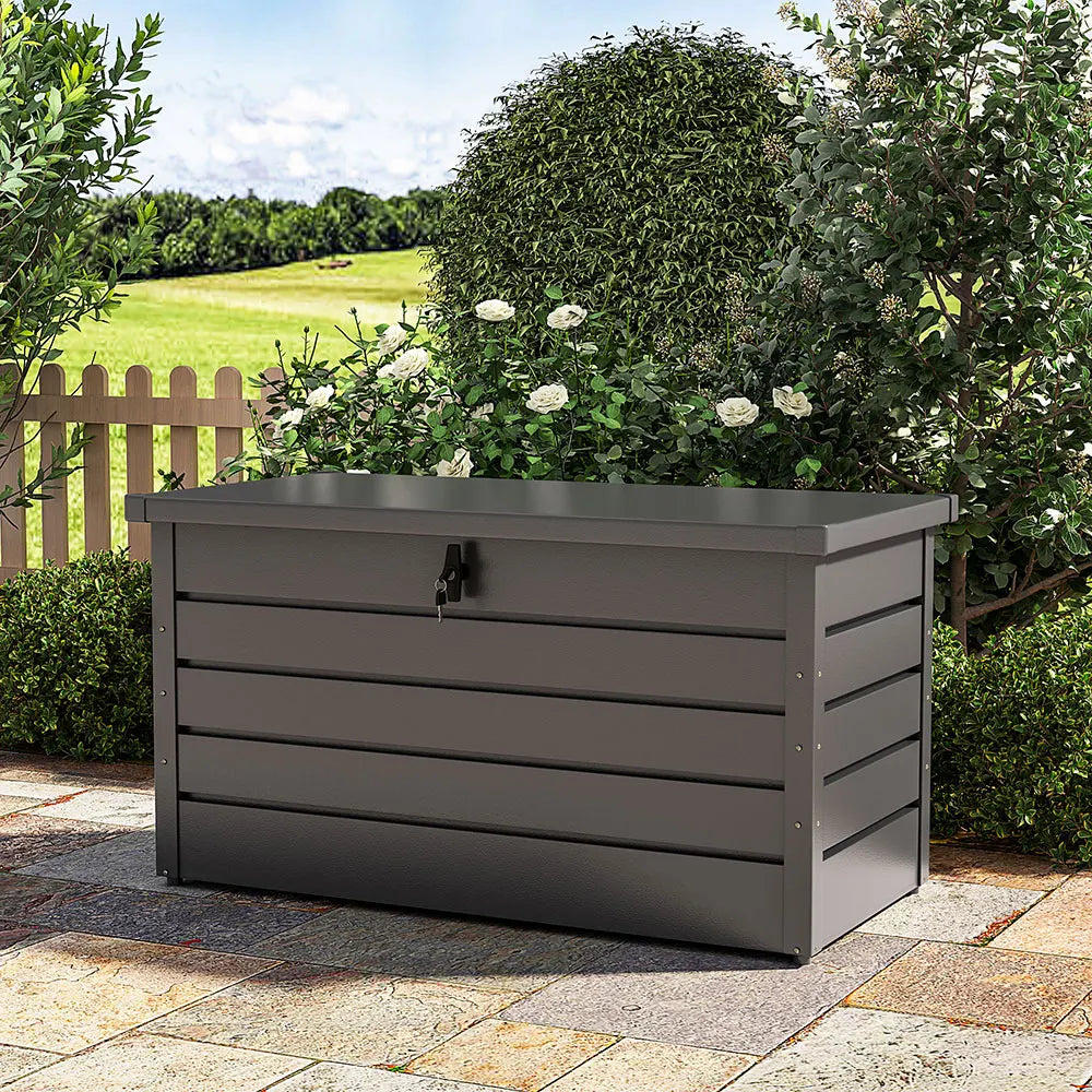 Weather-Resistant Resin Deck Storage Box – Outdoor Patio & Garden Storage.