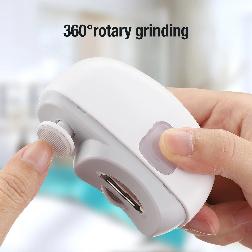 Electric Nail Clipper – Automatic Nail Trimmer with Grinding & Polishing, LED Light, Rechargeable Manicure Tool for Adults & Babies.