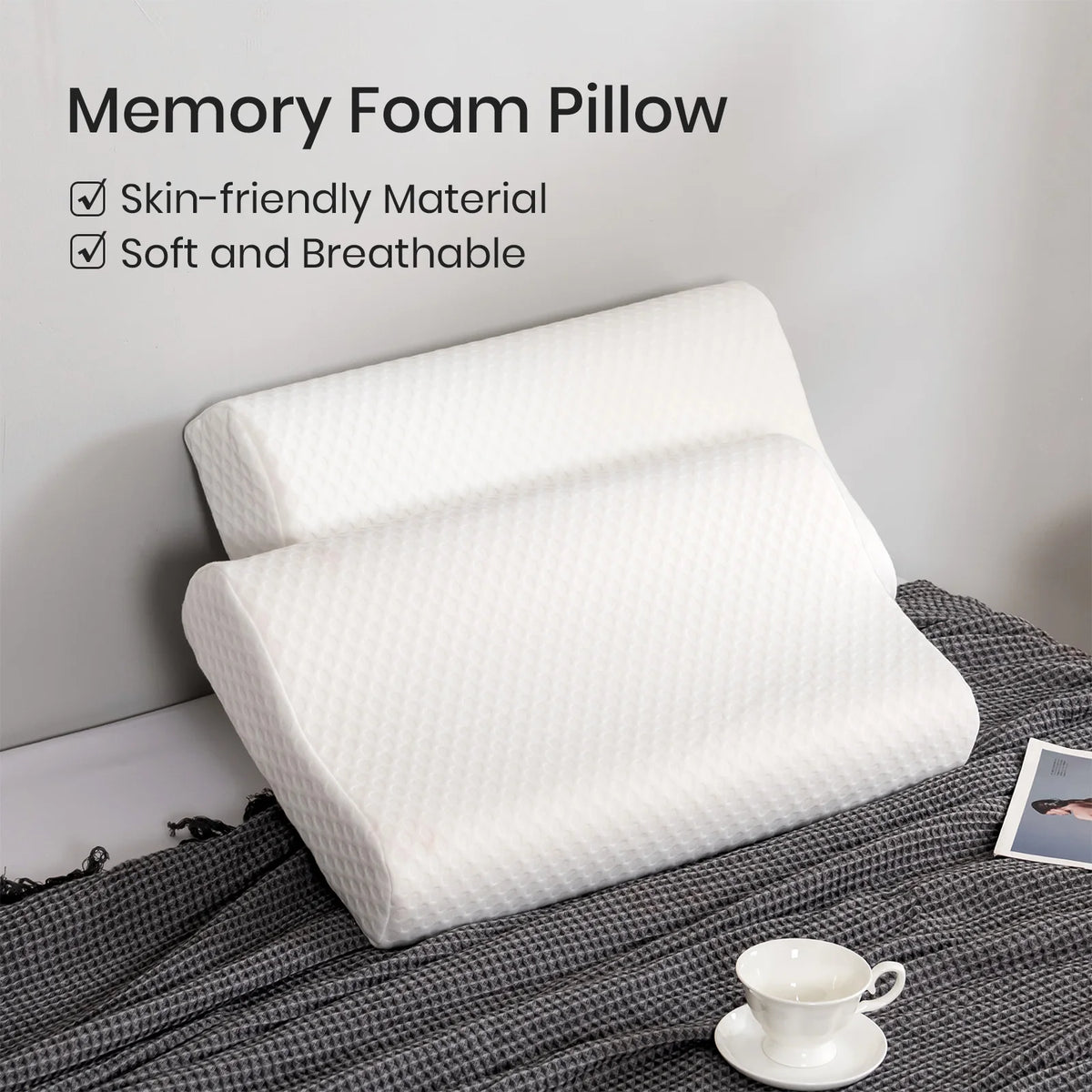 Orthopaedic Memory Foam Pillow – Neck & Spine Support.