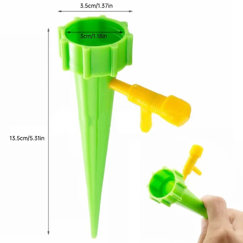 6/12-Pack Automatic Drip Irrigation Spikes – Self-Watering Plant System.
