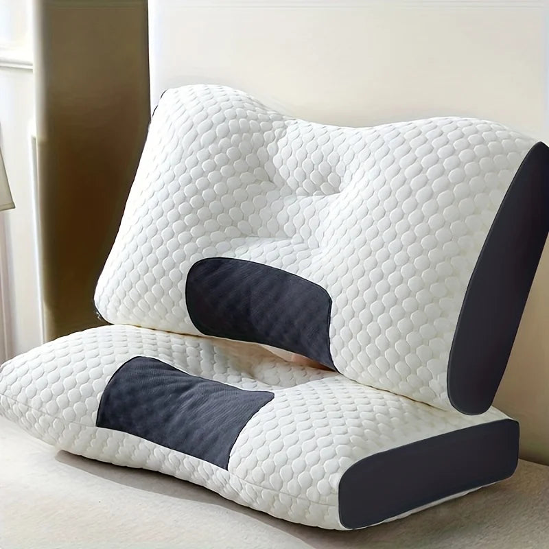 2-Pack Ergonomic Massage Neck Pillows – Adjustable Contour Support with Removable Washable Covers.