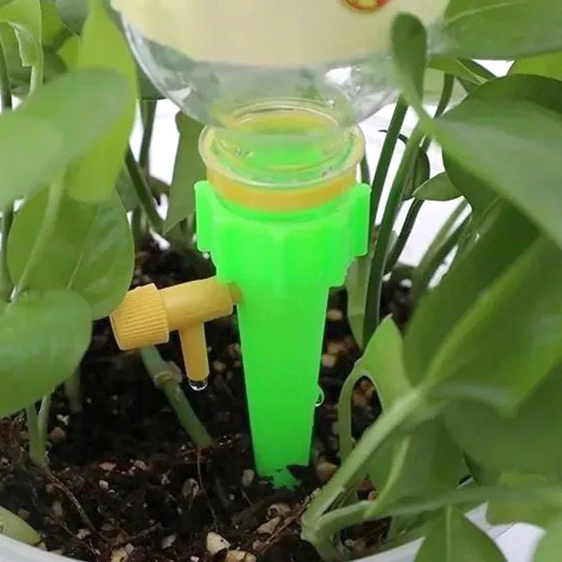 6/12-Pack Automatic Drip Irrigation Spikes – Self-Watering Plant System.