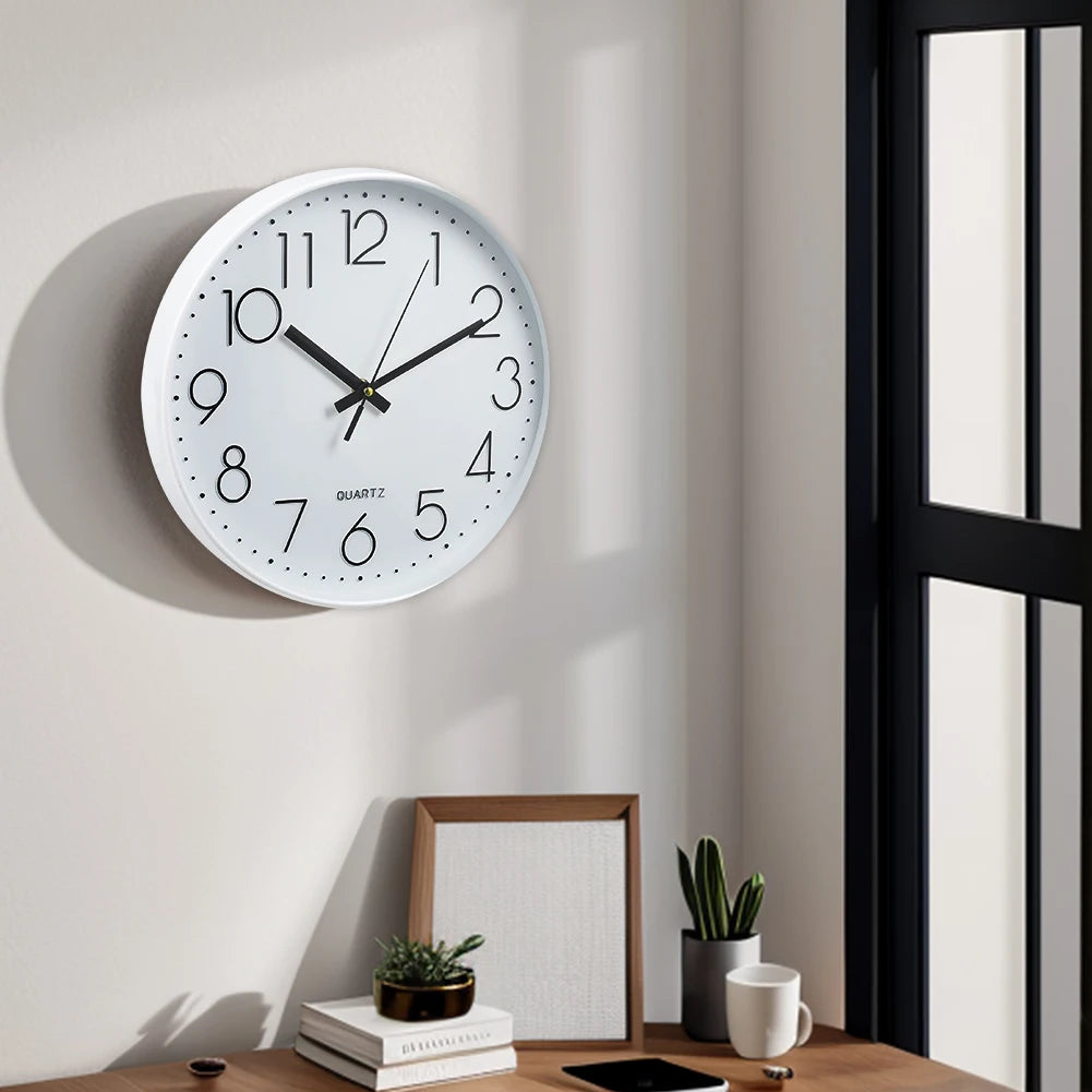 12-Inch Non-Ticking Wall Clock.