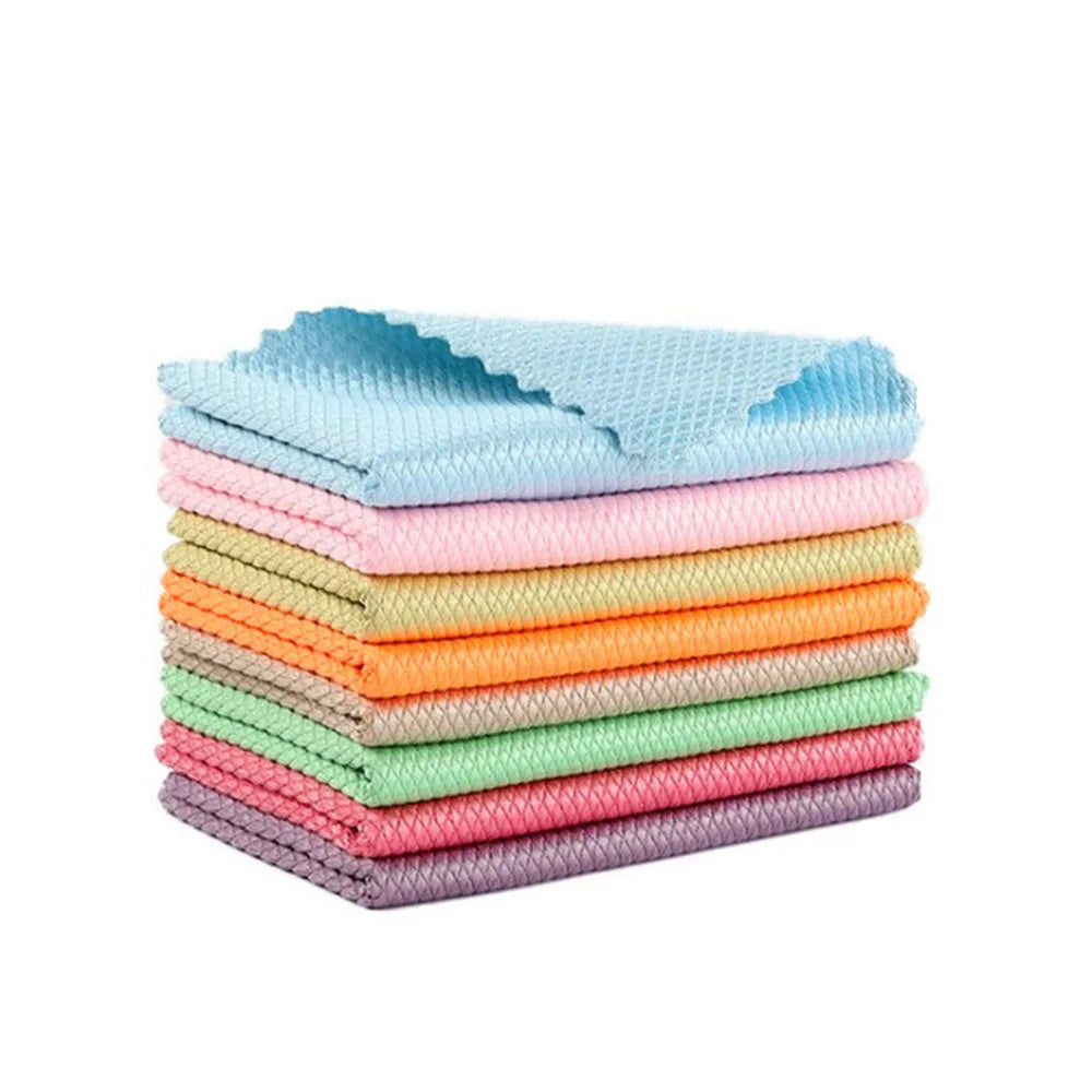 5/10-Piece NanoScale Streak-Free Cleaning Cloths – Reusable Miracle Polishing Cloths for Glass, Mirrors, Kitchen & Home.