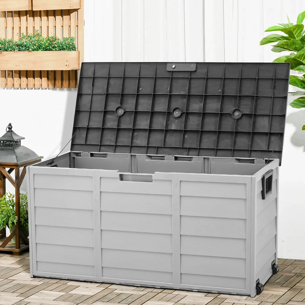 Outdoor Garden Plastic Storage Trunk – Weather-Resistant Storage Box.