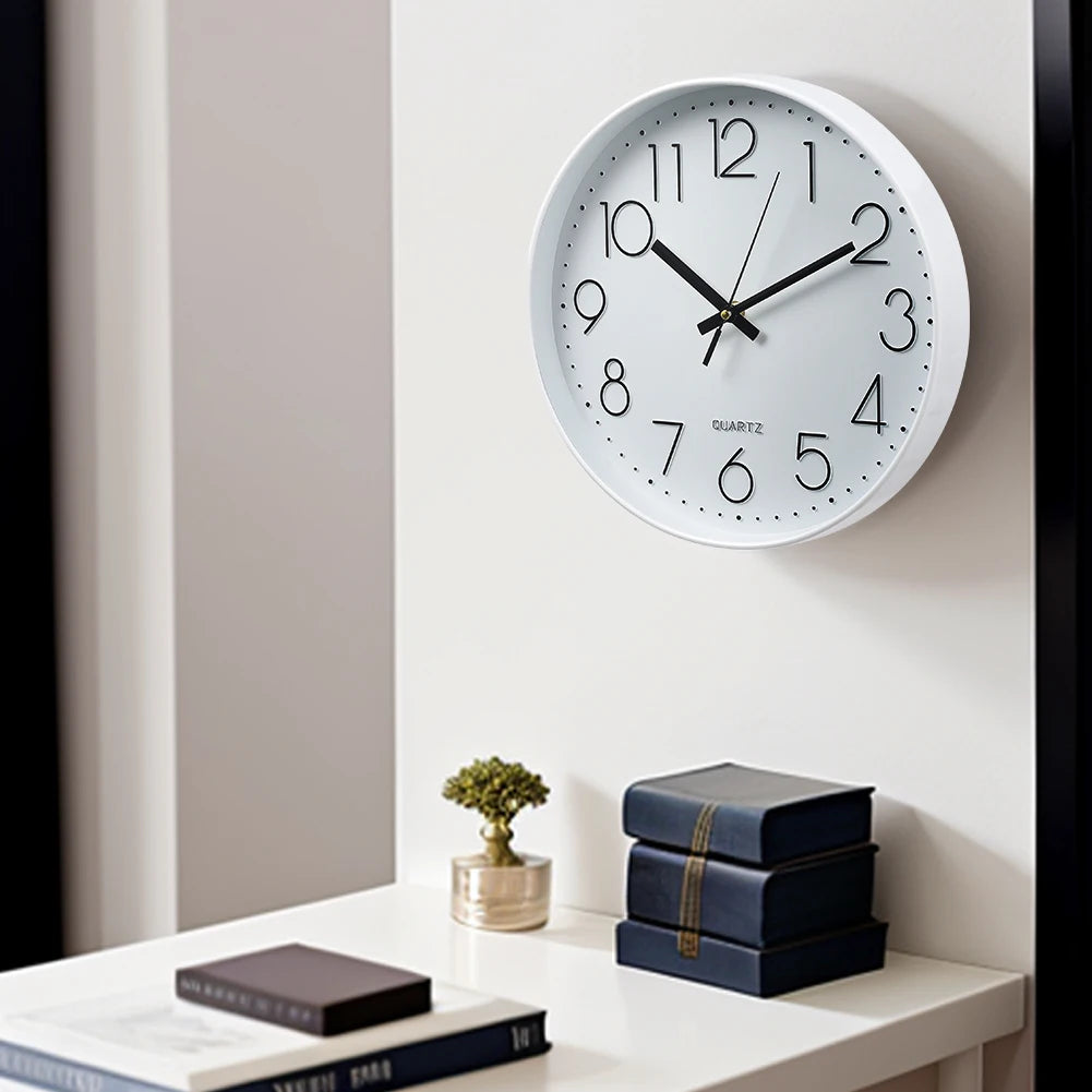 12-Inch Non-Ticking Wall Clock.
