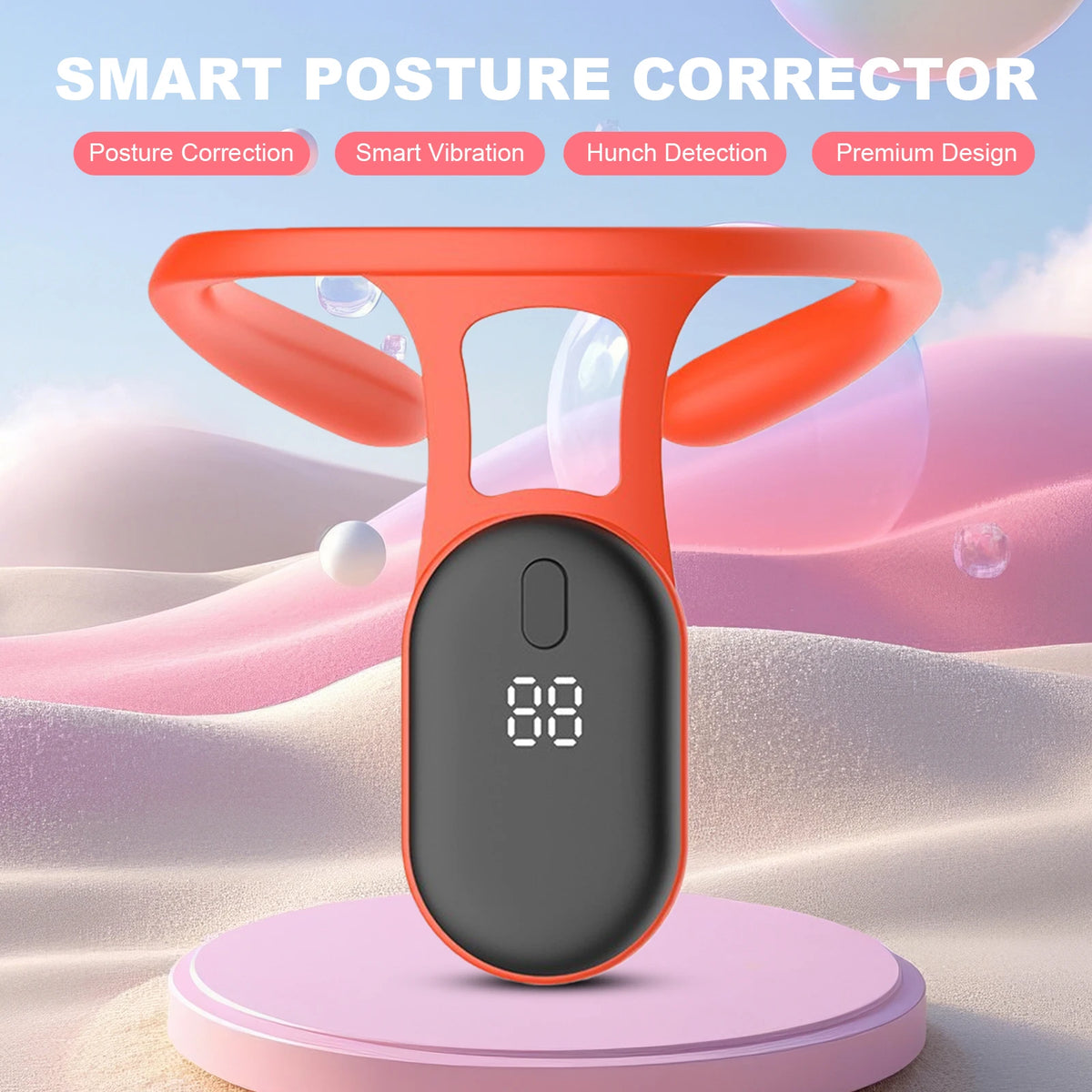 Smart Posture Corrector with Vibration Reminder – Real-Time Posture Trainer & Adjustable Back Support Brace for Adults & Kids.
