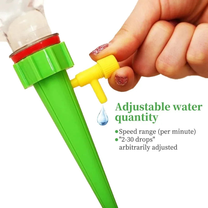 6/12-Pack Automatic Drip Irrigation Spikes – Self-Watering Plant System.