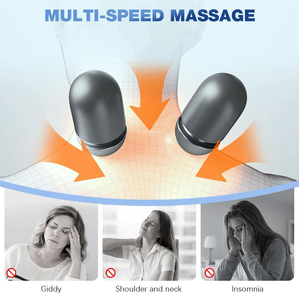 Electric Neck Massager Pillow – Heated Vibration Cervical Support Cushion.