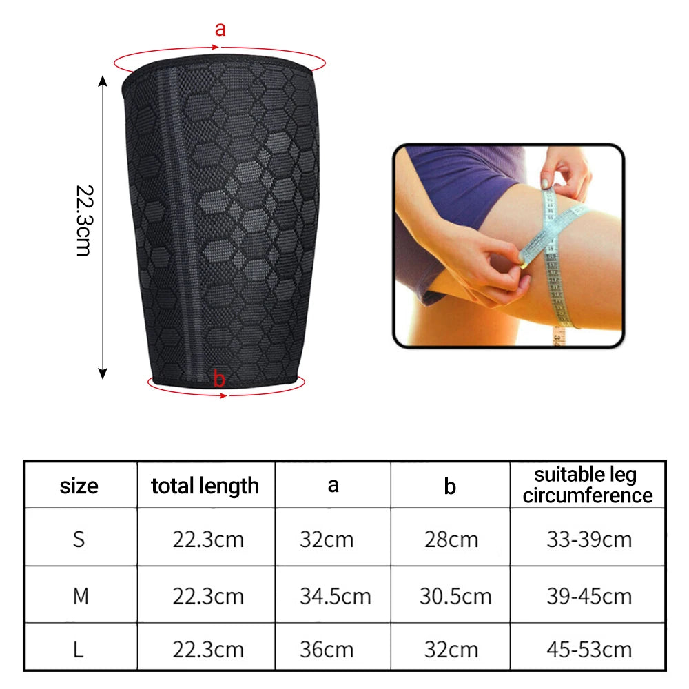 Thigh Compression Support Sleeve – Elastic Hamstring & Muscle Support Brace for Sports.