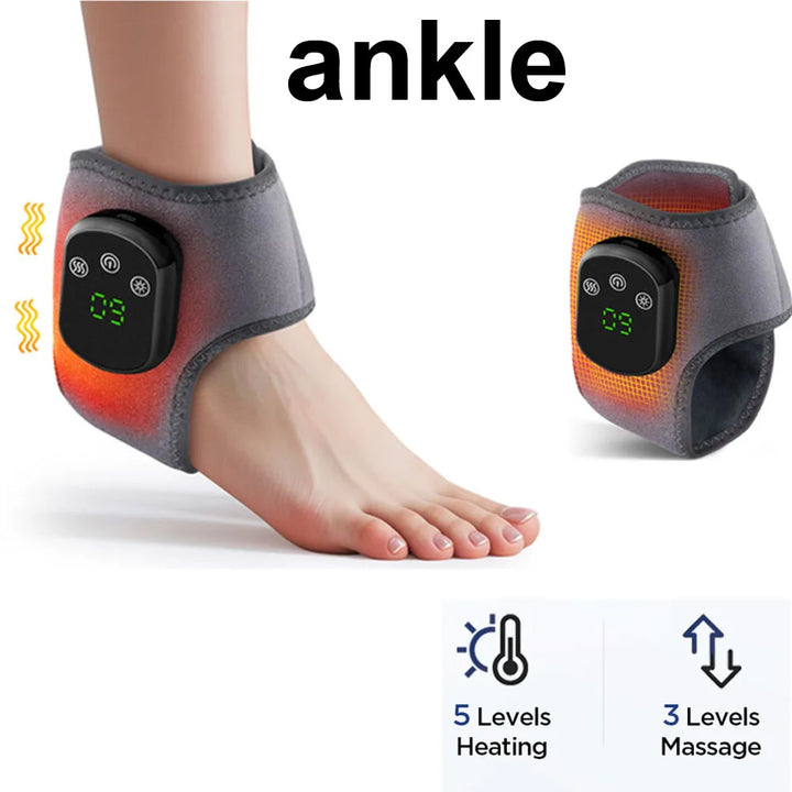 Electric Heated Ankle & Foot Massager with Vibration & Hot Compress