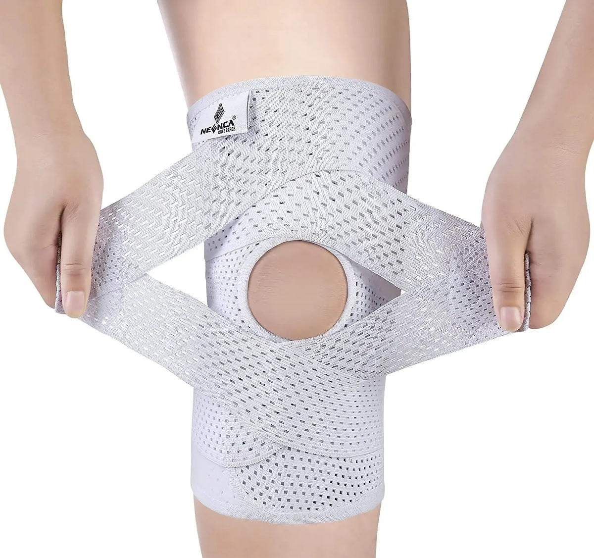 Knee Compression Support Brace with Side Stabilizers & Breathable Air-Mesh Fabric