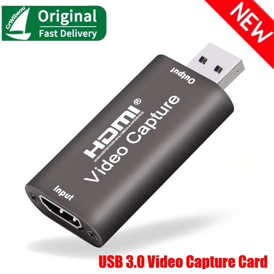 USB 3.0 Video Capture Card 4K 1080P USB 2.0 HDMI Game Grabber Box for PS4 DVD Camera PC Recording Placa De Video Live Streaming