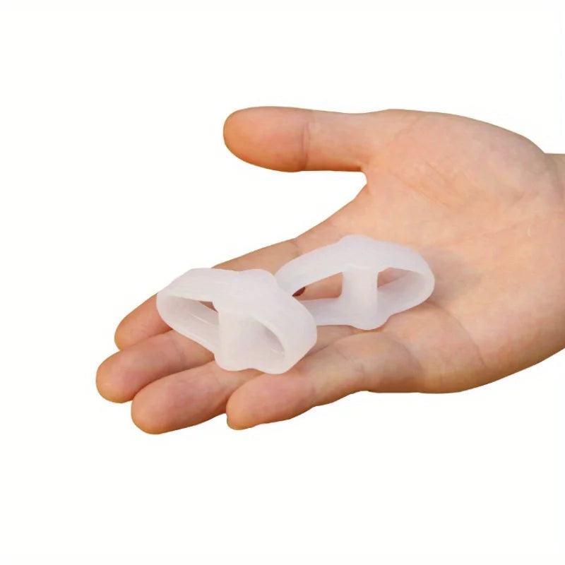 Soft Silicone Toe Separators with Adjustable Big Toe Ring – Reusable Bunion Support.