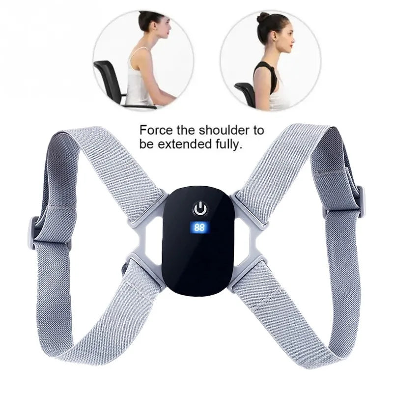 Smart Posture Corrector with Vibration Reminder – Adjustable Back Support Belt for Adults & Kids, Home & Office.