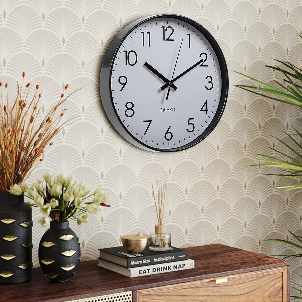 12-Inch Non-Ticking Wall Clock.