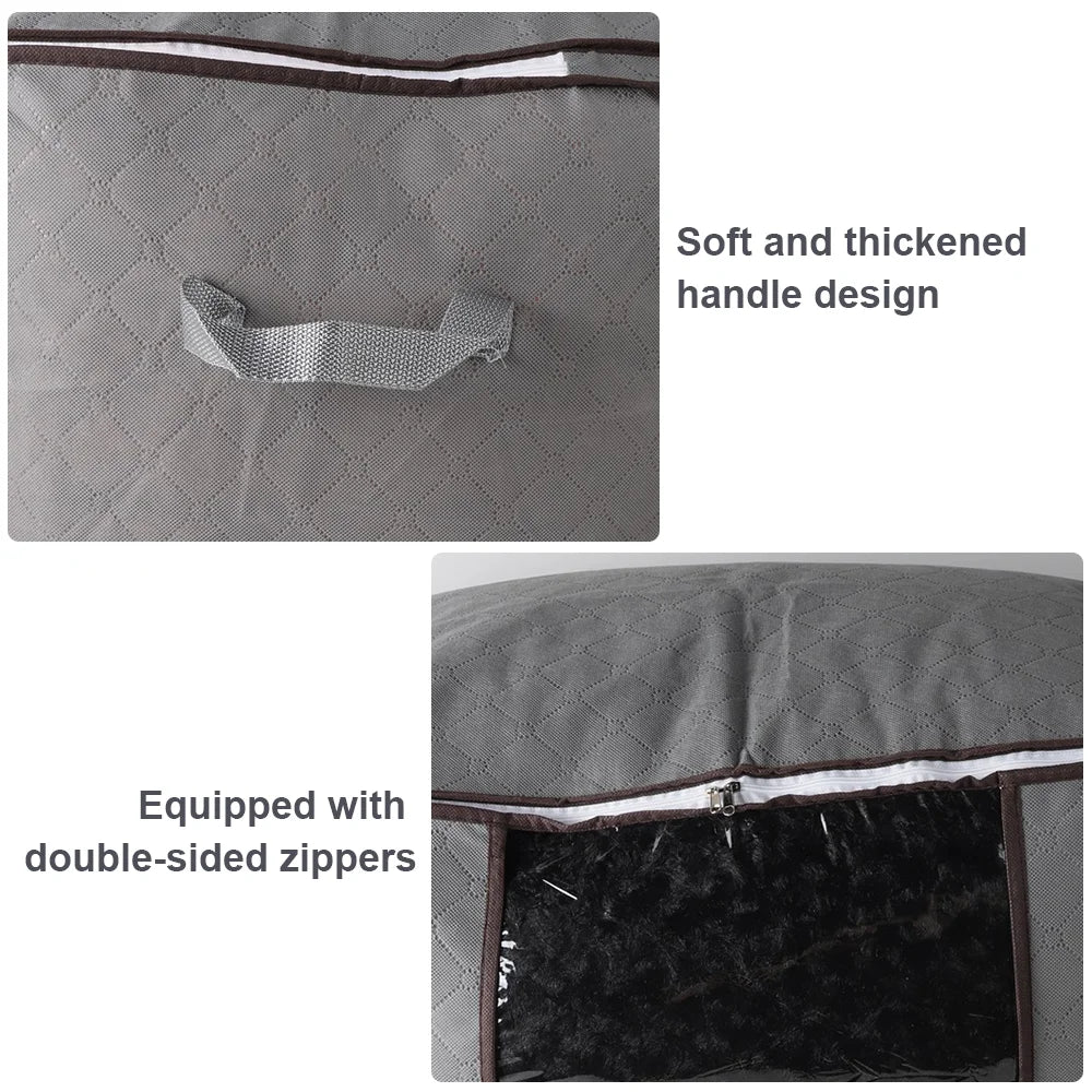 3-Piece Large Storage Bags – Non-Woven Clothes, Quilt & Moving Organiser Bags.