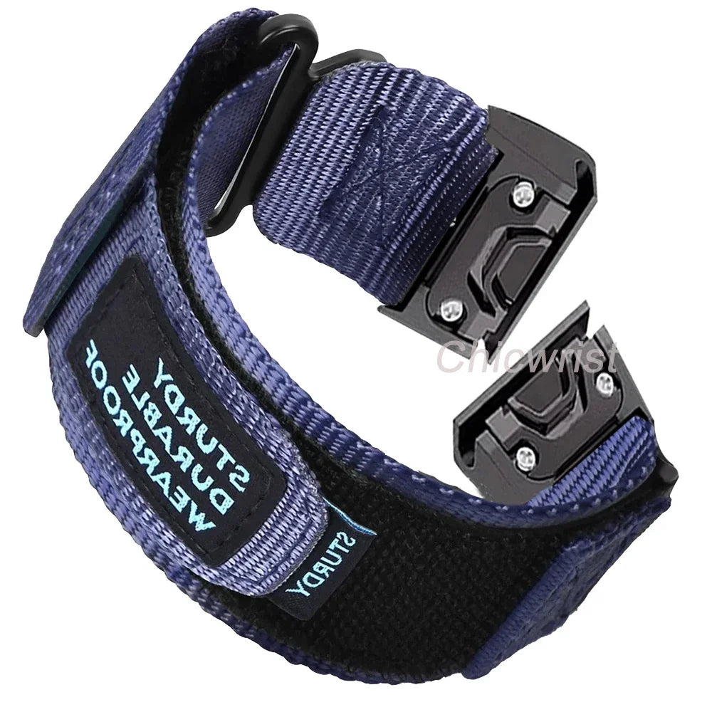 Sports Nylon Loop band for Garmin Watch Tactix 7Pro Fenix 7X 6X 7 5 6 Pro 5X Plus 3 3HR Bracelet for Garmin Band 26mm 22mm Strap