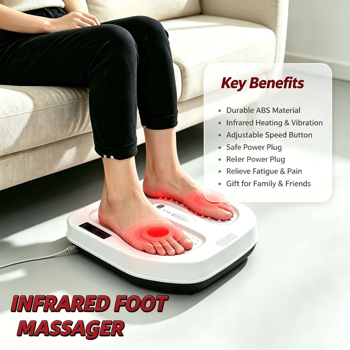 Infrared Heated Foot Massage Mat – Vibrating Acupoint Foot Massager.