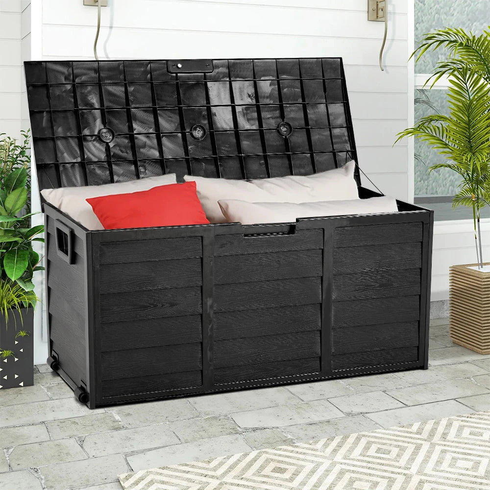 Outdoor Garden Plastic Storage Trunk – Weather-Resistant Storage Box.