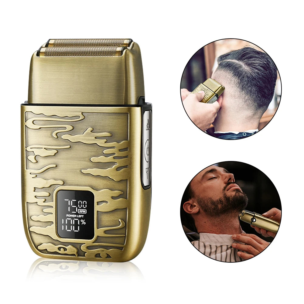 Professional Electric Head Shaver for Bald Men – Cordless 2-Foil Razor with Beard Trimmer, Waterproof & Rechargeable.