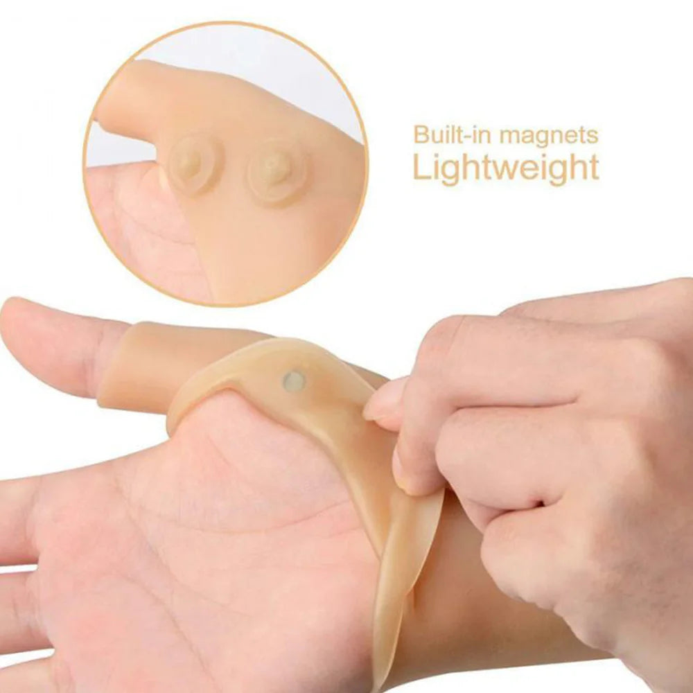 2-Pack Silicone Magnetic Wrist & Thumb Support Braces – Hand Support
