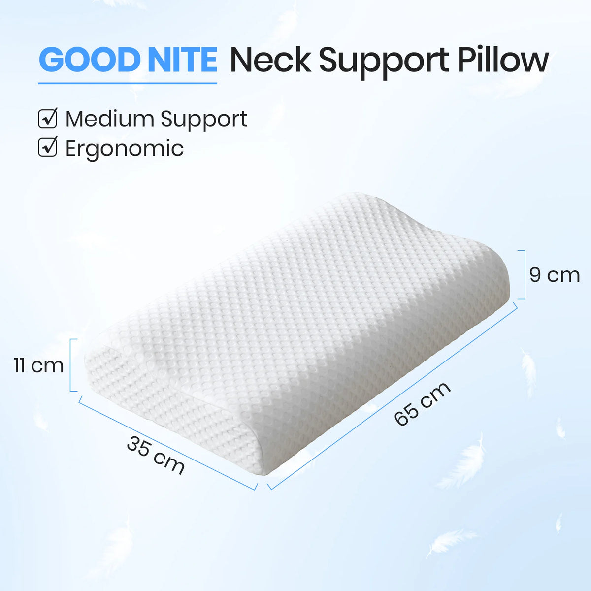 Orthopaedic Memory Foam Pillow – Neck & Spine Support.