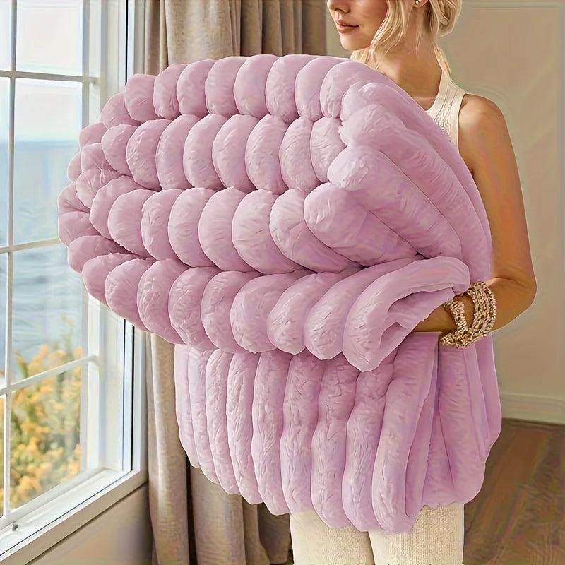 ROSEKIND Fleece Blanket – Soft & Warm 300GSM Throw for Bed, 3 Sizes, Lightweight All-Season Blanket for Home & Bedroom.