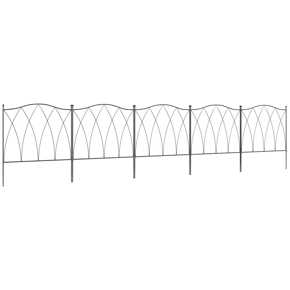 3.05m Modern Metal Garden Border Fence – Bendable Powder-Coated Landscape Edging.