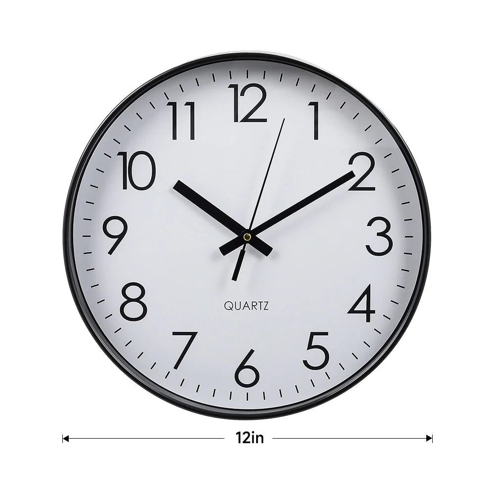12-Inch Non-Ticking Wall Clock.
