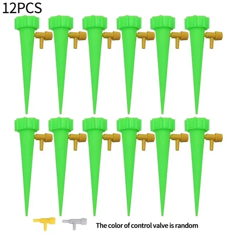6/12-Pack Automatic Drip Irrigation Spikes – Self-Watering Plant System.