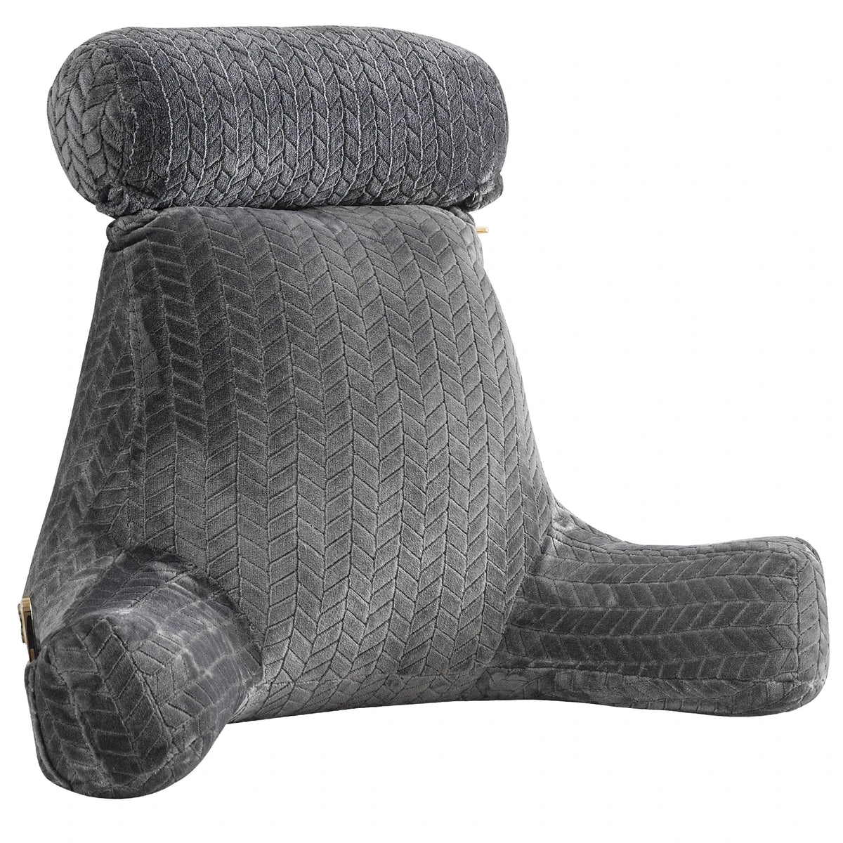 Adult Reading Pillow with Arms & Pockets – Ergonomic Backrest Cushion for Bed, Sofa & Lounging.