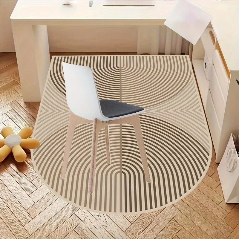 VIKAMA Irregular Office Chair Mat – Morandi Non-Slip Floor Protector for Hardwood Floors.
