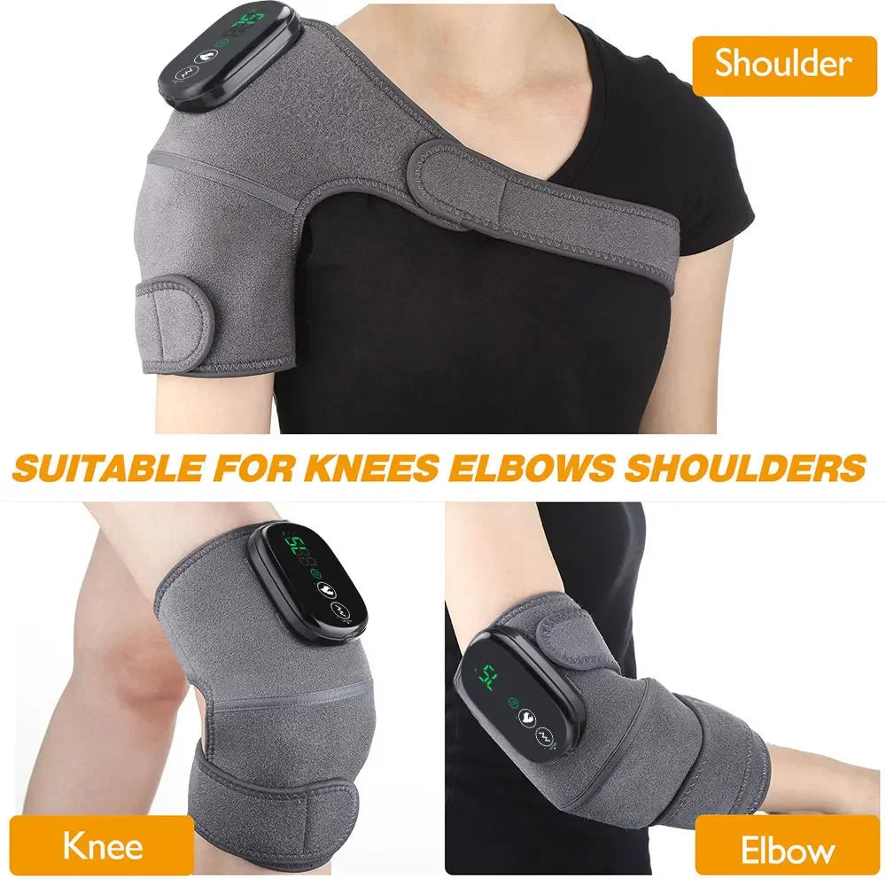 3-in-1 Heated Vibration Knee Massager with 5000mAh Rechargeable Battery