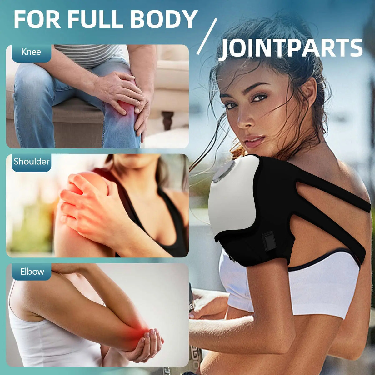 Smart Knee Massager with Heat, Air Compression & Vibration.