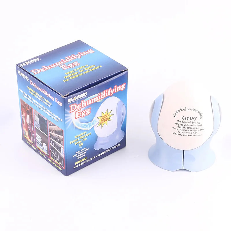 Reusable Ceramic Egg Dehumidifier – Air Purifying Moisture Absorber for Refrigerator, Wardrobe, Bedroom & Home.